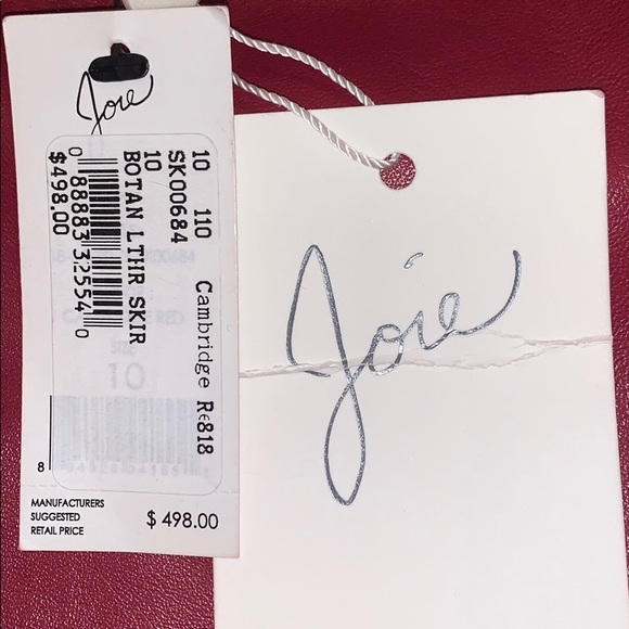 Joie Red Leather Skirt - Picture 6 of 6